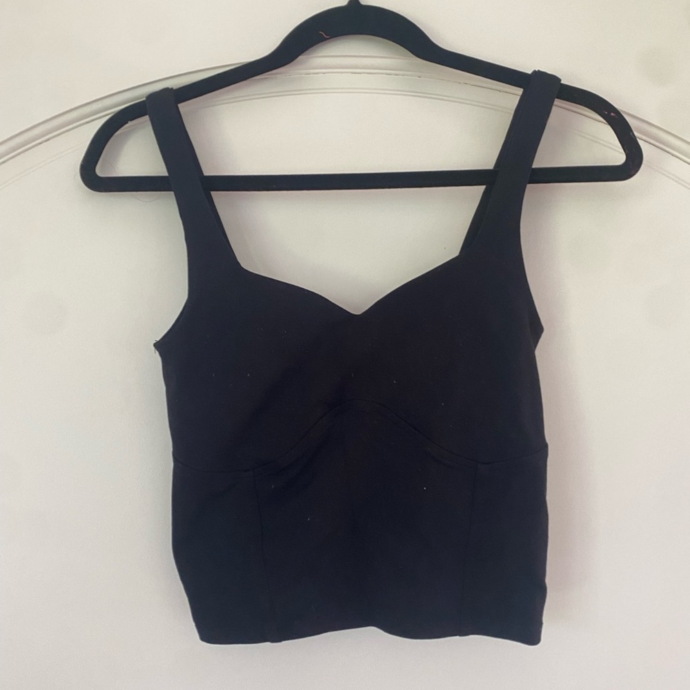 Abercrombie & Fitch Black Fitted Bustier Tank Top